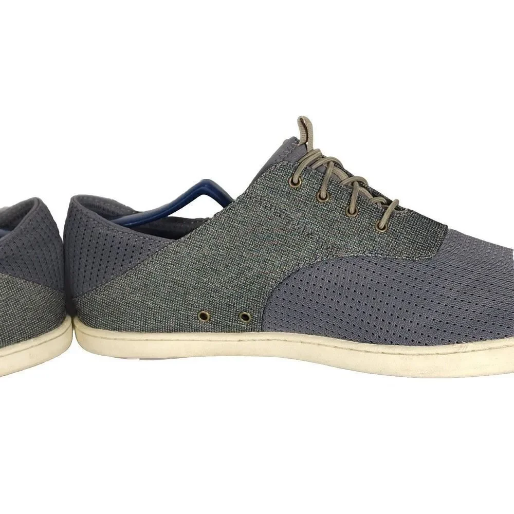 OluKai Men's Nohea Moku US 10 Gray Lace Up Flats Loafer Sneakers Shoes